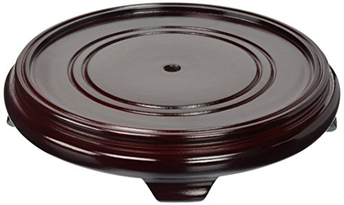 Oriental Furniture Rosewood Pedestal Stand - (Size 8 in. Base Diameter)