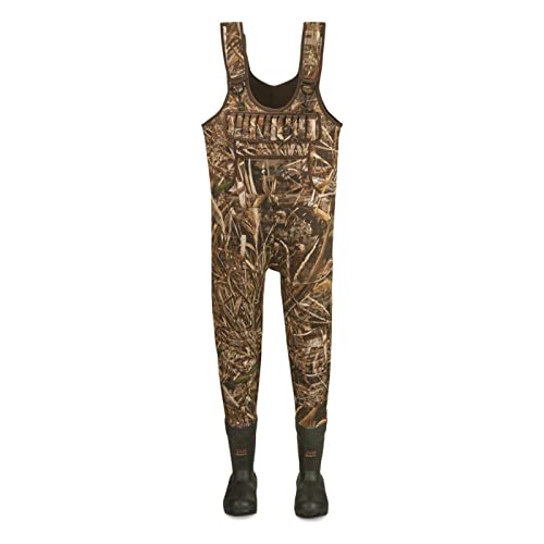 Guide Gear Men’s Extreme Insulated Hunting Chest Waders with Boots, Camo Neoprene with 2000-Gram Insulation, Stout Sizes, 12D (Medium)