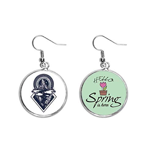 Pendientes de primavera Iceberg stream art con colgante de alta joyería artesanal