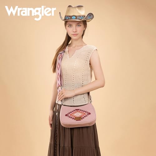 Image of Wrangler Western Shoulder Bag for Women Small Purse Aztec Hobo Bag HandBag with Detachable Strap