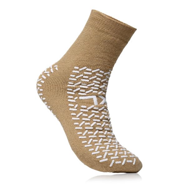 Medline 081602713 Double-Tread Slipper, Beige, X-Large