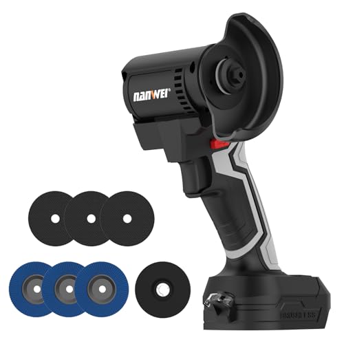 NANWEI ミニディスクグラインダー充電式 ブラシレスモーター 砥石外径76mm 内径10mm マキタ18Vバッテリー対応 小型ディスクグラインダー 無負荷回転数15000rpm グラインダー小型 軽量 研磨 研削 金属切断 本体のみ