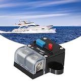 Wodsty Disyuntor reajustable para coche, caravana, camión, 12 V, 48 V, 150 A, reinicio manual, aleación de zinc, ignífugo, para sistemas de audio y video y carga auxiliar