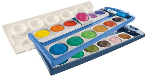 Pelikan K24 Eco 701303 - Caja de Pintura (24 Colores, plástico Reciclado), Color Blanco