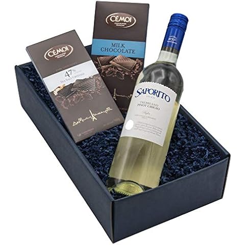 Geschenkset „Himmlische Verführung“ - Italienischer Weißwein & Französische Schokoladen in Präsentverpackung Cover