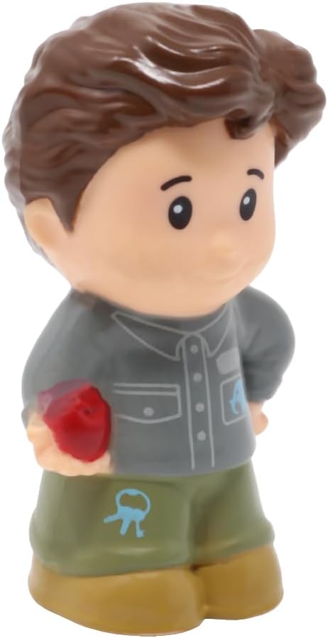 Fisher-Price Replacement Part for Collectible Little People Big Animal Zoo Safari Farm Playset CHF55 - Replacement Zookeeper Figure Jack Holding an Apple