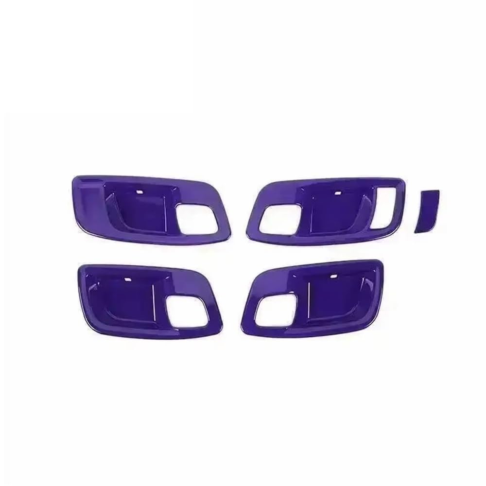 Dyog 5 Pcs Purple Car Interior Decoration Cover Car Inner Door Handle Bowl Decoration Cover For Charger For Chrysler 300C 2011 Up Interior Accessories(5 Pcs Purple)