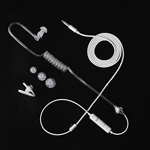 Tiardey Auriculares intrauditivos con Cable,Auricular de Seguridad de Tubo de Aire Audiovisual con Conector de 3,5mm para teléfono móviluriculares intrauditivos con Cable