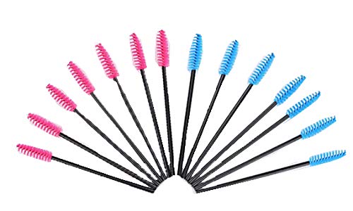 Miniatura 6 de Varitas de rímel desechables ArRord 200 piezas cepillo de cejas para pestañas, aplicador de varita, herramienta de maquillaje de ojos, rosa y azul