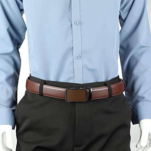 Dress Genuine Leather Men’s Ratchet Belt Cut-to-Exact Fit with Gift Box.4