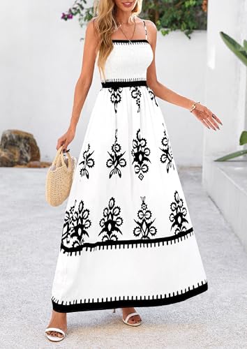 Image of PRETTYGARDEN Women's Summer Boho Maxi Dress Floral Sundresses