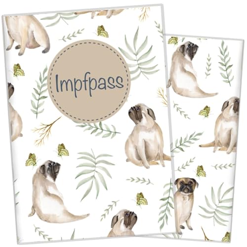 Wilhelm Fell Funda para cartilla de vacunación para animales, personalizable para tu perro, idea de regalo personal para dueños de mascotas, funda protectora para cartilla de vacunación para mascotas