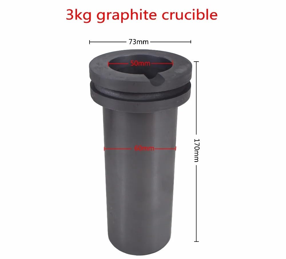 Crisol de grafito for horno fusión (1 kg, 2 y 3 kg), equipo refinación, crisol for fundición oro, herramienta pieza)(3)