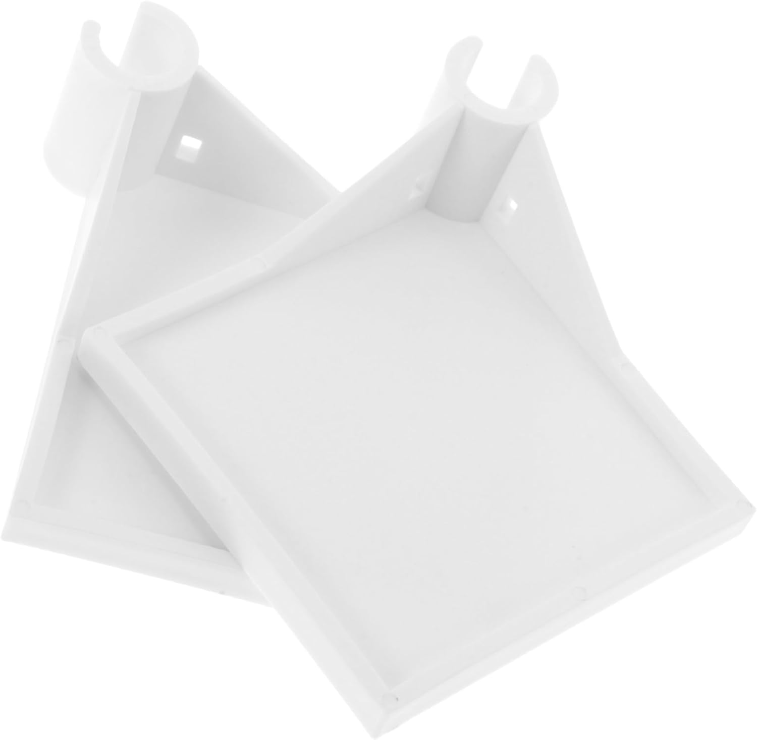 2Pcs Grow Tent Corner Shelf Holder for 16mm Poles, White Plastic