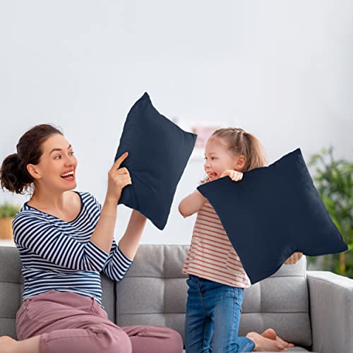 image for Utopia Bedding Throw Pillows Insert (Pack of 2, Navy) - 22 x 22 Inches