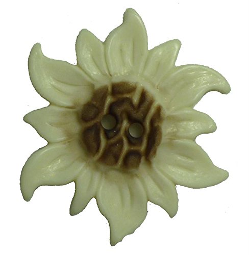 Stöckel Boutons 1 Edelweiss 44 mm, Blanc et Marron Cover