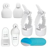 DOKEEP 4個セット シリコンスリーブ 防水 DOKEEPライト GD1/GD2/GD3 マウント用 多機能 テントロープ 野外キャンプ (フラットボトム 2個+フック 2個)