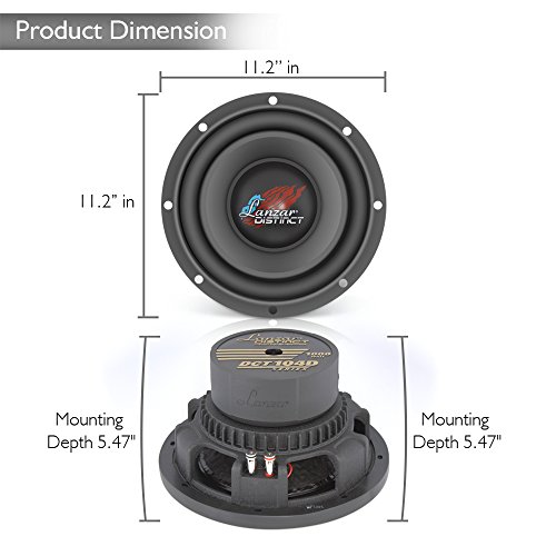 Lanzar DCT104D - Subwoofer 1000 W, 25,4 cm, in