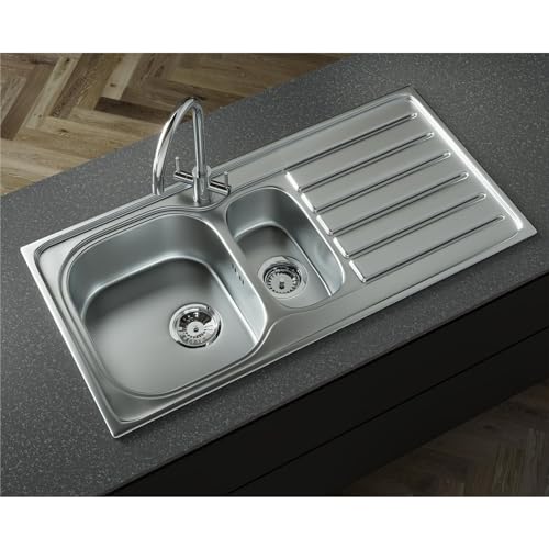 Liquida NR150SS 1.5 Bowl Reversible Kitchen Sink