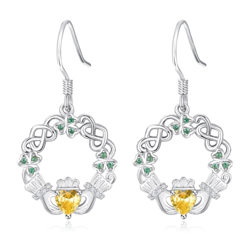 Boucles d'oreilles Claddagh anti-allergie en argent pour oreilles sensibles