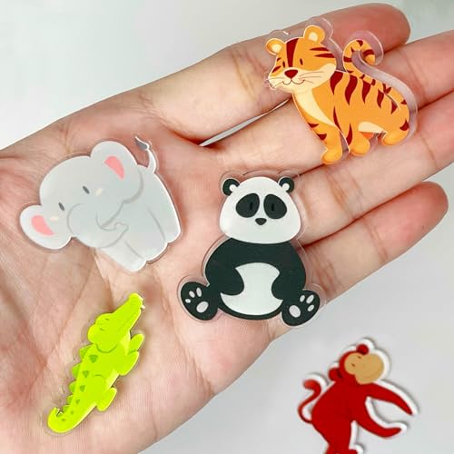 Image of 9 inch DIY Name 32 Tokens Jungle Magnetic Reward Jar Gifts for Classroom Teacher Kids Potty Training Chore Chart Toddler Good Behavior Management Tools Back to School RWJ-03-JUN-M