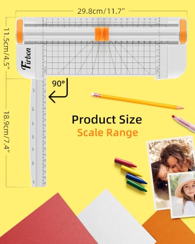 Image of Firbon A5 Paper Cutter, Small Straight Paper Trimmer with Side Ruler