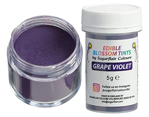 Sugarflair Blossom Tint Dust Grape Purple - Colorante Alimentario, Polvo Colorante Comestible para Tartas, Masa de Azúcar, Glaseado, Chocolate, Crema de Mantequilla, Macarrones - 5g