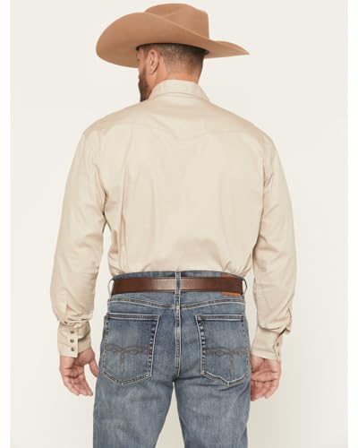 MENS RED SOLID LONG SLEEVE WESTERN BUTTON SHIRT TALL FIT4