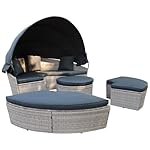 Polyrattan Sonneninsel Hellgrau