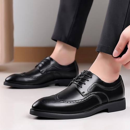 Men's Business Shoes Wingtip Oxford Brogue Detail Lightweight Comfortable Lace Up Dress Shoes for Men3