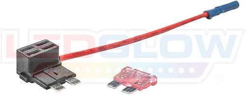 Miniatura 2 de LEDGlow ATO ATC - Adaptador de grifo de circuito expandible con fusible de cuchilla ATC, incluye fusible de 4 amperios, alimenta luces interiores y