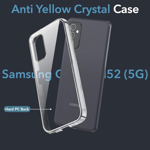 Image of Jkobi Lifetime Anti-Yellow Clear Back Cover Case for Samsung Galaxy M52 5G (Sleek Hard Crystal | Shockproof and Camera Protection)