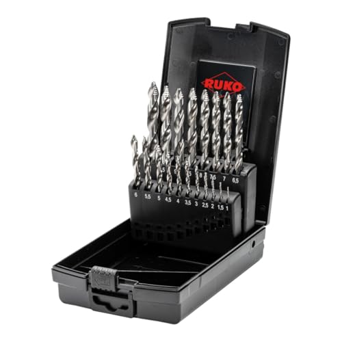 AGHASA RUKO-259214RO-Lot de 19 forets hélicoids. Flowstep