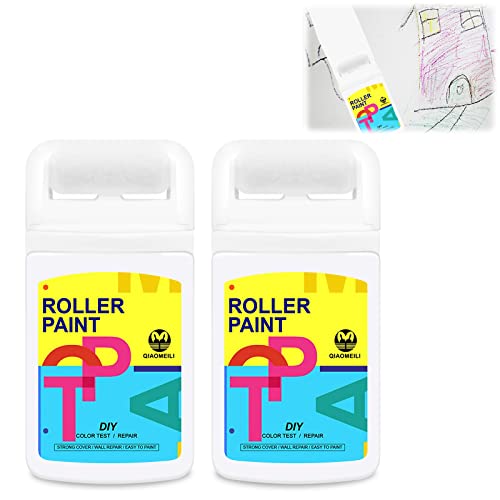 Fonyet Set of 2 Standing Wall Repair Roller Brush with White Quick Drying Wall Repair Paste, 5ml, Weiß