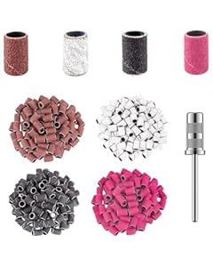 KGDUYC 100 Stück Schleifhülsen Nagelfräser Set