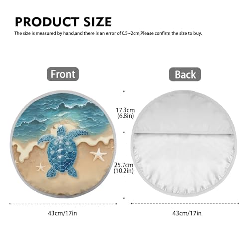 Image of Beach Turtle Steering Wheel Cover Sun Shade Easy to Install Auto Interior Protector Car Steering Wheel Sun Shade Cover Sun Shade for UV Protection Universal Vehicle Accessories