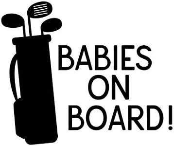 Babies on Board Golf Clubs Funny CCI Decal Vinyl Sticker|Cars Trucks Vans Walls Laptop|Black|5.5 x 4.5 in|CCI2330 image 3
