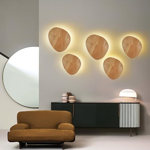 Aplique de madera de forma irregular HAIDU iluminación LED japonesa 5