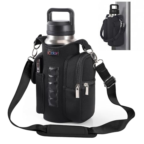 icolor Magnetic Gym Bag Water Bottle Holder with Phone...