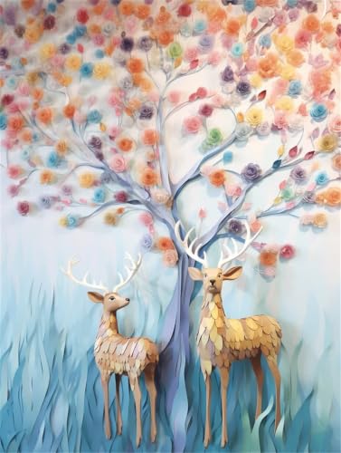 Pintura por Numeros Adultos Árbol Manualidades Adultos Lienzos para Pintar 90x120cm