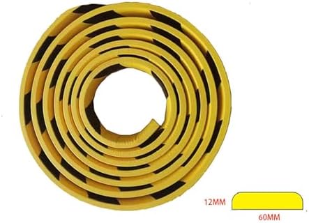 Heavy Duty U-Shaped Corner Guards, 196.9" Self-Adhesive NBR Rubber Bumpers, Wall Protectors for Garage & Warehouse Safety, Anti-Collision Foam Edge Protectors, 1 Pack