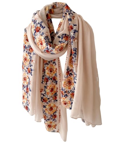 Ethnic Style Summer Sun Protection Desert Tourism Shawl Beach Embroidery Thin Vacation Scarf