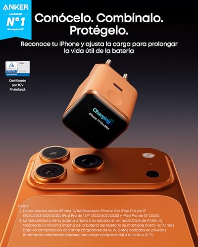 Cargador iPhone carga rápida Anker Nano 45W solución para iPad Pro sin cable 2