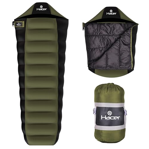 Hacer Khardunga La Camping Sleeping Bag +6°C to +15°C Mummy Shape Polyester Lining Comfortable...
