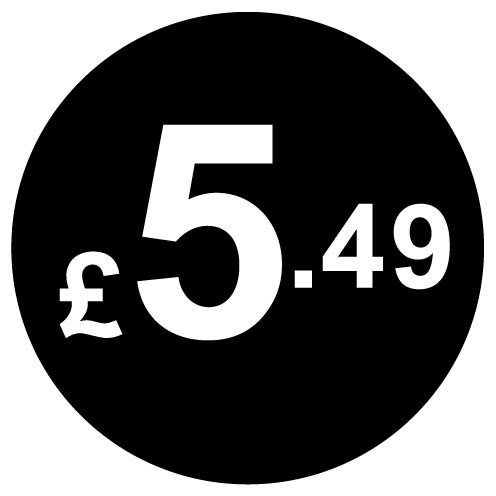£ Black Price Stickers - 20mm, £5.49, 2000 — image 1