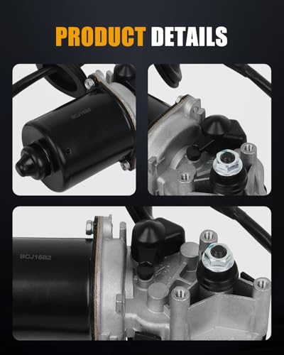 Image of ROADFAR Front Windshield Wiper Motor Fit for Chevy for Colorado 2004-2012 | Fit For GMC Canyon 2004-2012 For Isuzu i-280 /i-350 2006|i-290 /i-370 2007-2008|Replace 88958223|25809218|4 Pins