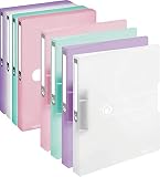 Ringbuch A4 PP 2-Ring 3,8cm Pastell transparent 4er-Pack sort. + Sammelboxen A4 Pastell 4er Pack sort.