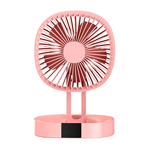 Mini ventilador plegable recargable por USB, ventilador de escritorio portátil de 3 velocidades, ventilador para colgar en la pared para estudiantes, dormitorio, hogar, camping, oficina, pequeño