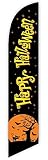 Happy Halloween (Black) Advertising Feather Flag 12ft For Halloween Decorations- Replacement Flag Only (without Poleset)