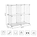SONGMICS DIY Portable Table, Metal Wire Storage Cube, Shelves Organizer, Stackable Storage Bins, Modular Bookcase, DIY Closet Cabinet Shelf, 24.8